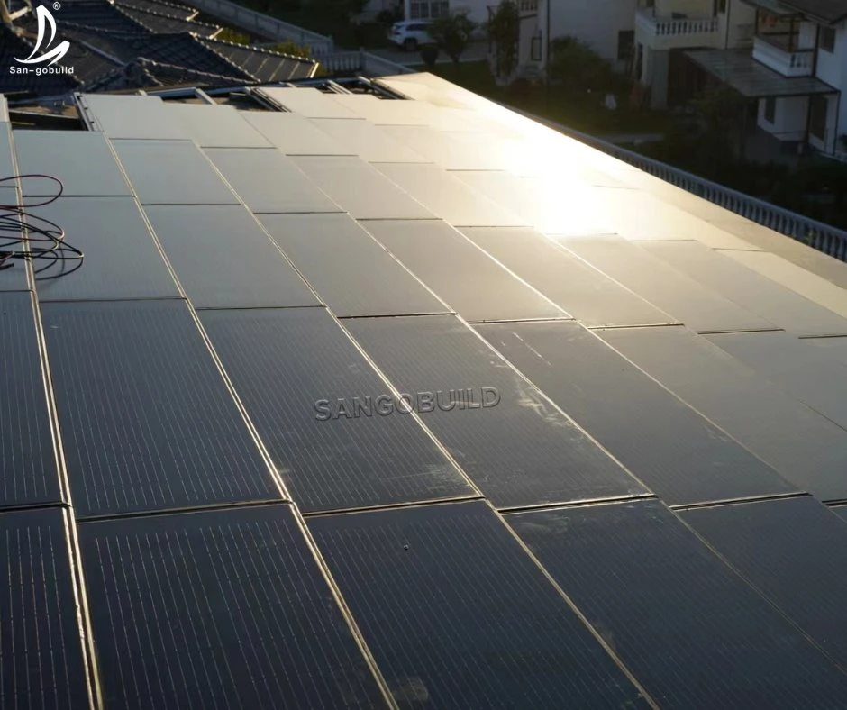 Roof Integrated Solar Roof Tile Roofing Photovoltaic for Residency Hotel Public Facilities Generate Electricity Power Roof Integrated Solar Roof Tile Roofing Photovoltaic for Residency Hotel Public Facilities Generate Electricity Power