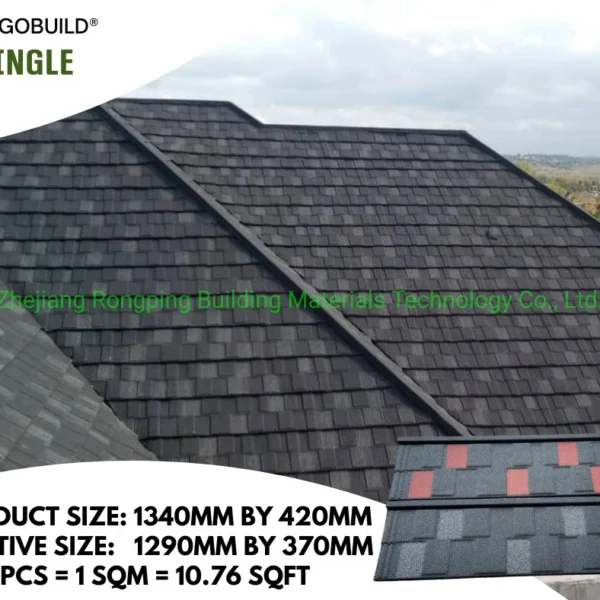 Roofing Construction Materials Galvanized Zinc Aluminum Steel Corrugated Color Stone Coated Metal Roof Tile Shingle Roof Sheet
