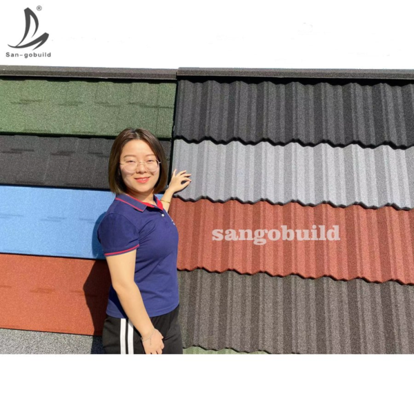 Roofing Materials Metal Corrugated Roof Tile Aluminum Galvanized Color Stone Chips