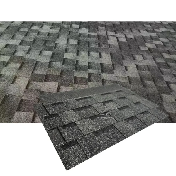 Roofing Materials Waterproof Double Layer Fiber Glass Asphalt Shingle Roofing Tile