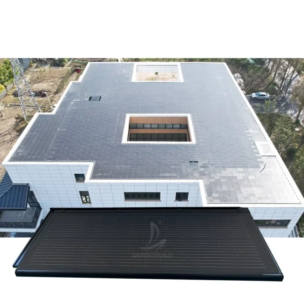 Roofing Tile for House Construction Photovoltaic Solar Panels Friendly Building Materials