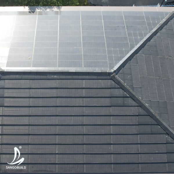 Rooftop Power Generation Household Fireproof and Leak-Proof Photovoltaic Roofing Solar Tiles