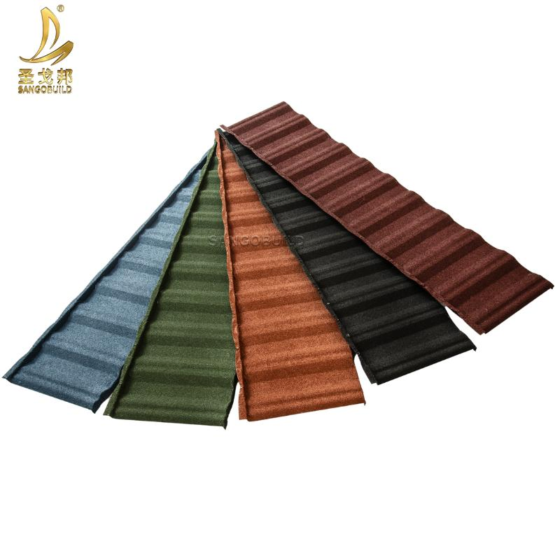 Sangobuild New Roofing Tiles Long Size Toiture Stone Coated Corrugated Roofing Metal Sheets Sangobuild New Roofing Tiles Long Size Toiture Stone Coated Corrugated Roofing Metal Sheets