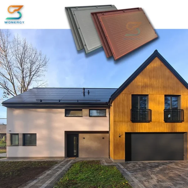 Sangobuild Photovoltaic System Home 87W Metal Zinc Solar Shingle Roof Tiles