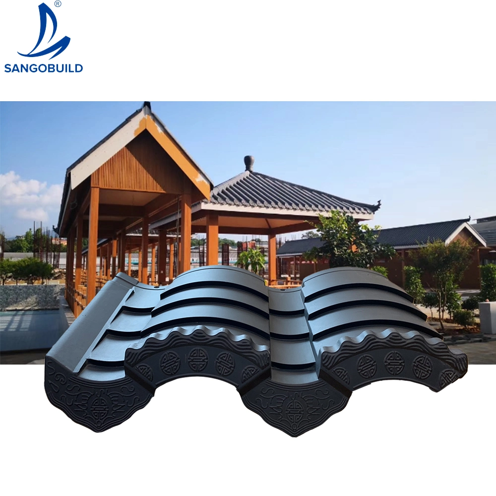 Sangobuild Traditional Temple Roofing Decorative Materials High Polymer Resin Synthetic Roof Tiles Sangobuild Traditional Temple Roofing Decorative Materials High Polymer Resin Synthetic Roof Tiles