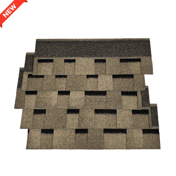Simple Installation Mix Color Asphalt Roof Tiles Solar Asphalt Shingle for Outdoor