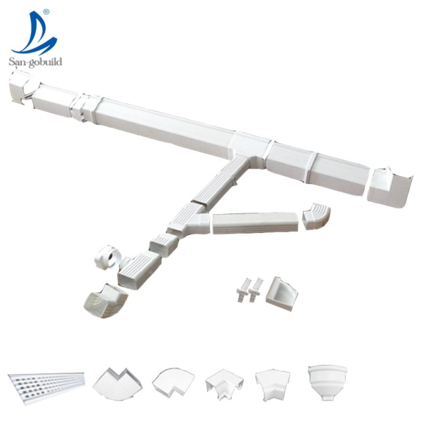 Slope Roofing Rainwater Draianges System Plastic PVC Rain Collector Downpipe