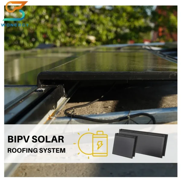 Solar Power Energy Rooftop Solar Roof Tile Clean Electricity Generation Roofing Shingle