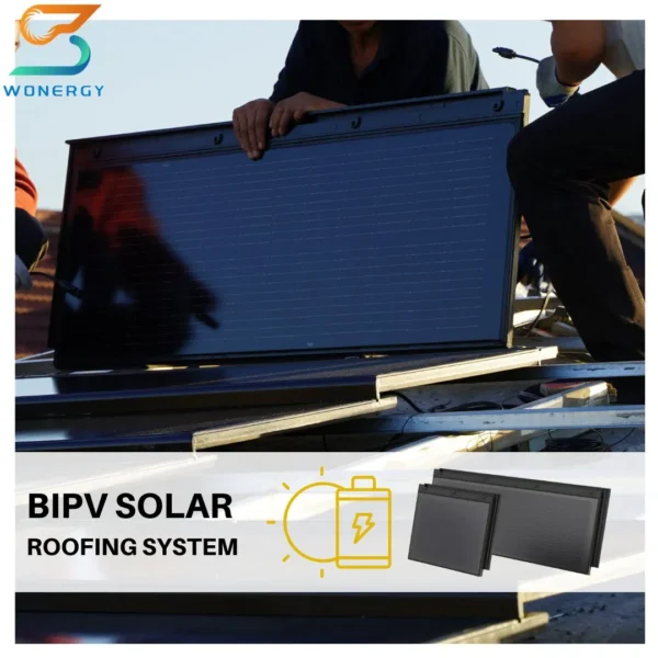 Solar Power Energy Rooftop Solar Roof Tile Clean Electricity Generation Roofing Shingle