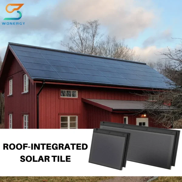Solar Power Energy Rooftop Solar Roof Tile Clean Electricity Generation Zero Carbon Emissions Aesthetics Roofing Shingle