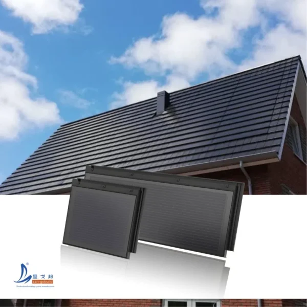 Solar Roof Tile Factory Mono Silicone Solar Cell Double Glass 60 Years Lifespan 87W Roofing Solar Panel Roof Tile