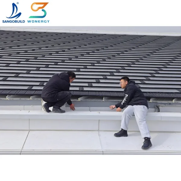 Solar Roof Tile Photovoltaic Roofing for Residency Hotel Public Facilities