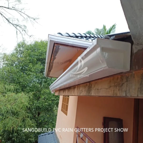 Soncap Rain Gutter Profile Rain Gutter Outlet Nigeria PVC Rain Gutter Fittings
