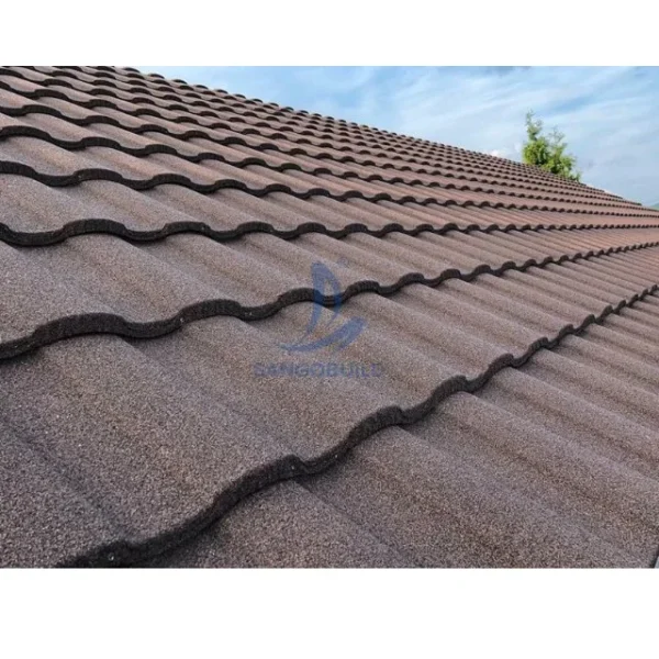 South Africa New High-Level Roofing Materials 0.45mm Az150G/M2 Stone Coated Metal Ibr Roofing Sheets for Public Project