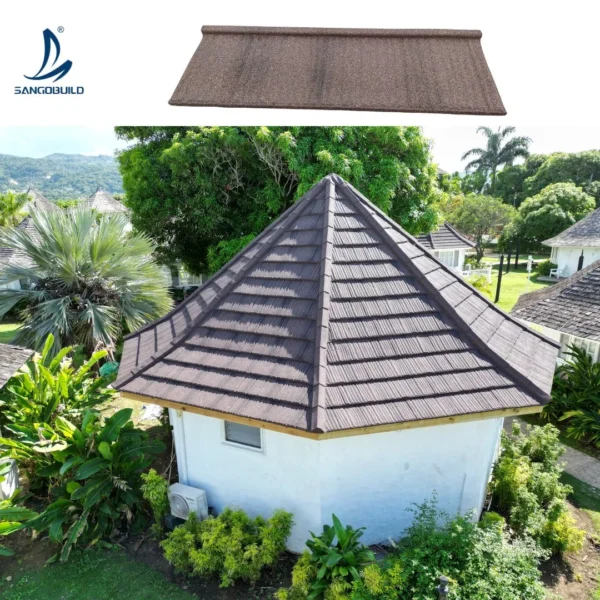 South Asia New Project Roof Cover Materials Stone Coated Roofing Shingles