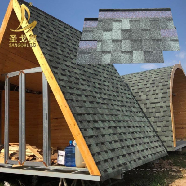 South Asian Popular Color Customized Asphalt Fiberglass Shingles
