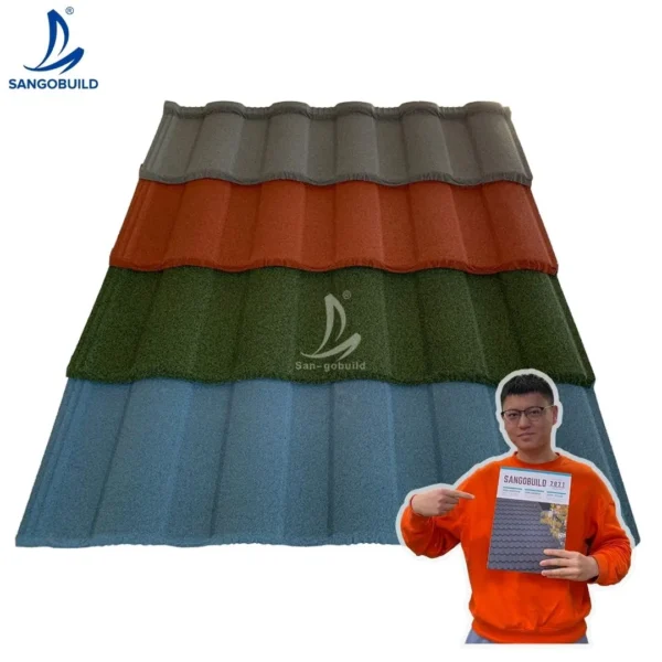 Spanish Style Roof Shingles Wholesale China Factory Price Stone Coating Metal Roofing Materials