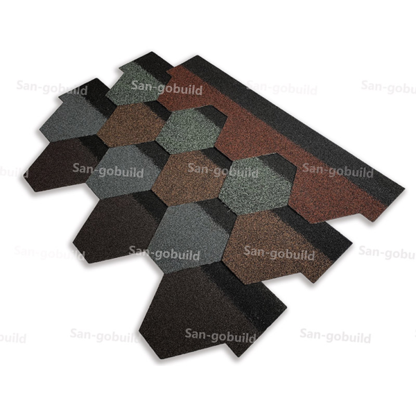 Standard 3-Tab/ T-Shaped/ Laminated/Hexagonal Mosaic/ Square Single Layer Bitumen Asphalt Roof Shingle