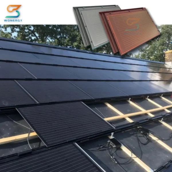 Sustainable Energy Integrated BIPV Green Power Energy Home Appliance Solar Mounting System Aluminium Roof Tile