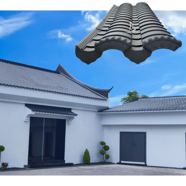 Temple Building Materials Crested Drip Ridge Traditional Anti-Aging Antique Roof Tile
