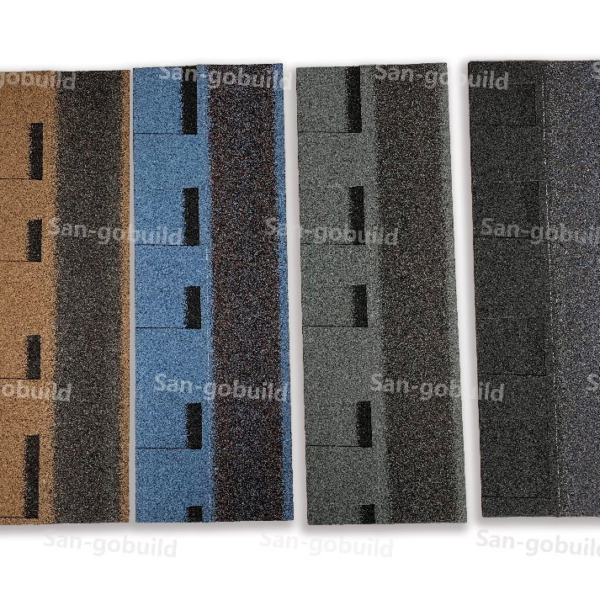 Thailand Roofing Style Fire Proof Building Material Color Stone Coated Fiberglass Asphalth Shingles