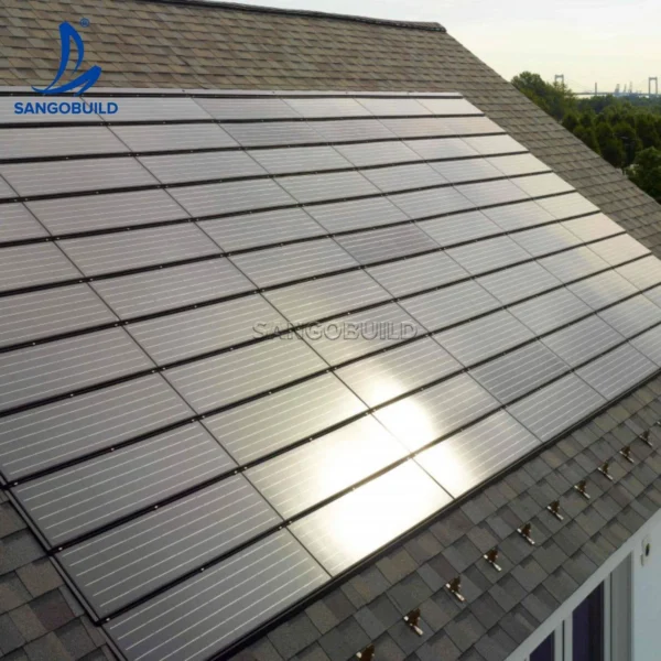 The Middle East Energy Saving Heat Insulation Solar BIPV Rooftop System Greenhouse Solar Glass Panels Tile for Roof
