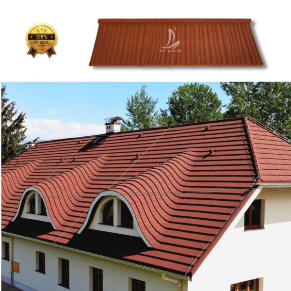 Thermal Insulation Lightweight Energy Saving Stone Coated Roof Tiles for Luxury Villas Roofing