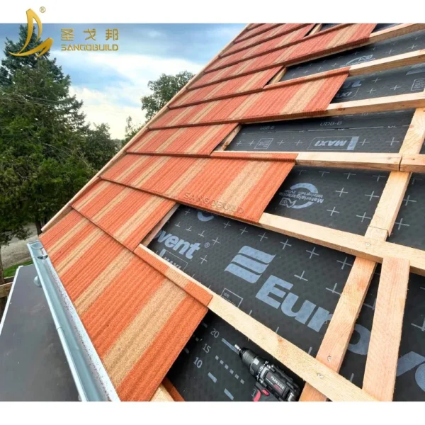 Top-Quality Roofing Sheets Outdoor Aluminum Durable Classical Stone Coated Metal Roof Tile