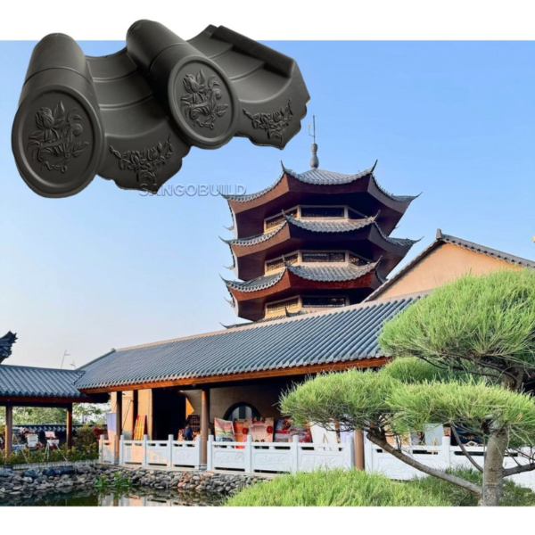 Traditional Garden Barrel Roofing Panels Villa Building Material Antique Roof Tile