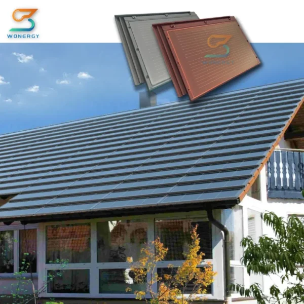TUV Certificate Solar Roof Tiles Photovoltaic Panel BIPV Black Solar Roof Tiles