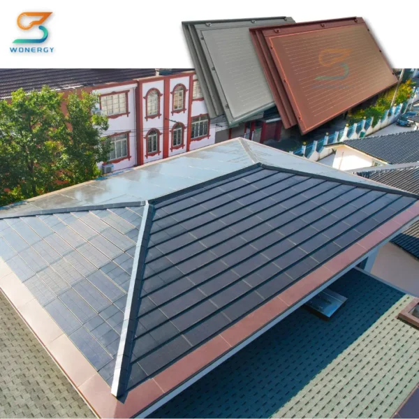 TUV Certificate Solar Roof Tiles Photovoltaic Panel BIPV Black Solar Roof Tiles