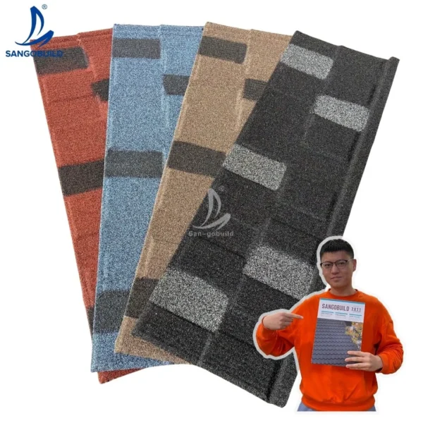 Type of Roof Tiles Bond Classic Shingle Milano Design Africa India Hotsale Stone Coated Roofing Sheets