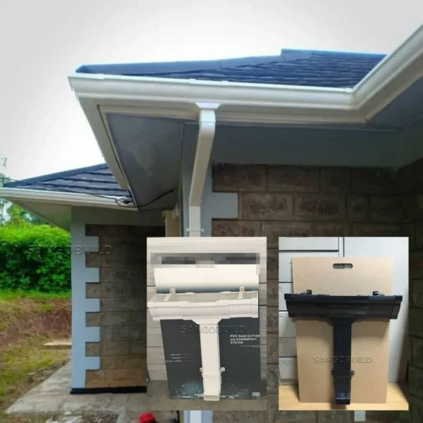 Ukuran Talang Air PVC Sterile Drainage System House Hold Water Drain Pipe Blog Solution Concrete Roof Rain Gutter