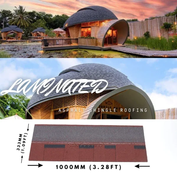 USA Standard Fireproof Architectural Roofing Shingles Indonesia Korea Japan Colombia