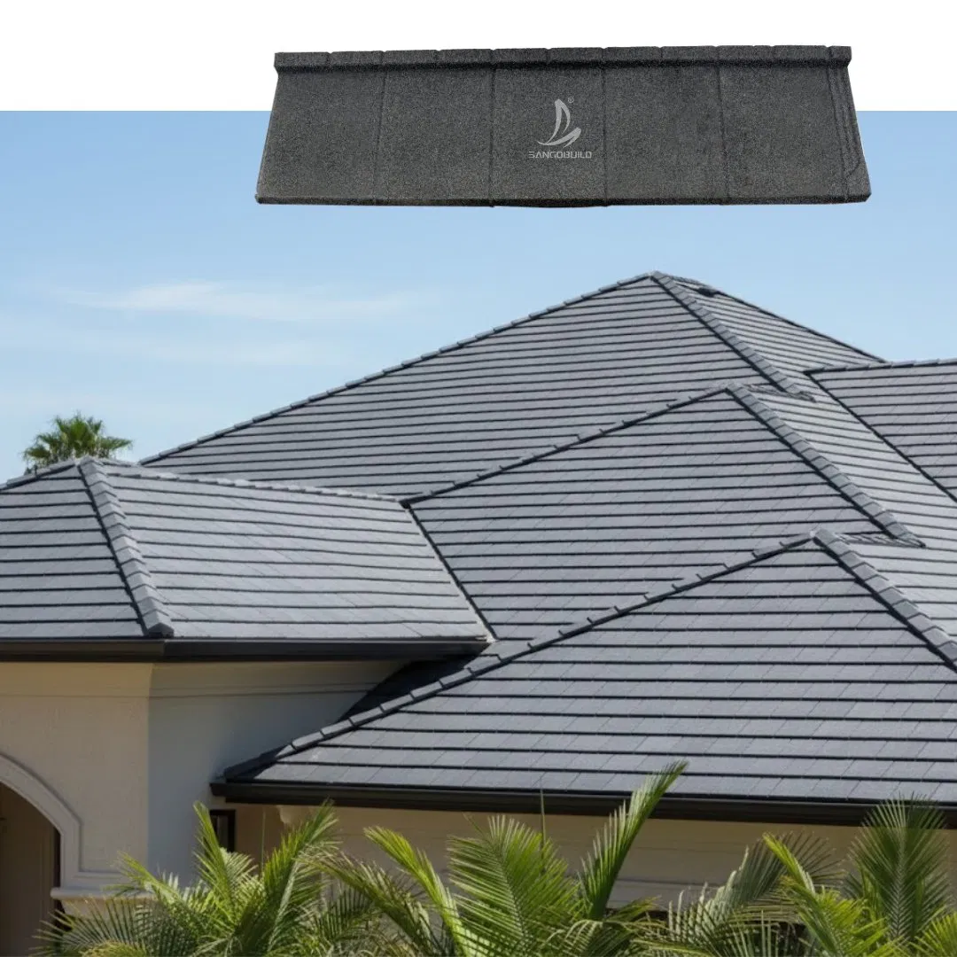UV Resistant Color Fade Proof High Strength Aluzinc Steel Stone Coated Roof Tiles UV Resistant Color Fade Proof High Strength Aluzinc Steel Stone Coated Roof Tiles