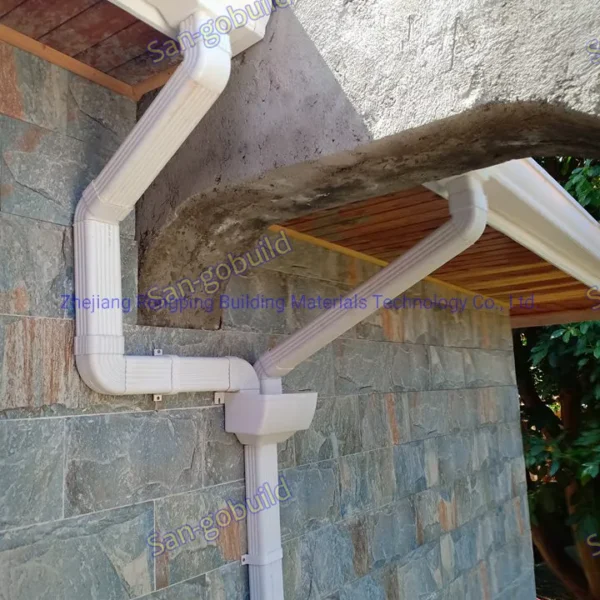 UV-Resistant Roof Drainage System PVC Roofing Material Rain Water Collecting Gutters and Downpipes