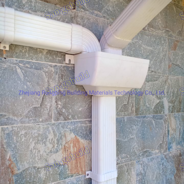 UV-Resistant Roof Drainage System PVC Roofing Material Rain Water Collecting Gutters and Downpipes