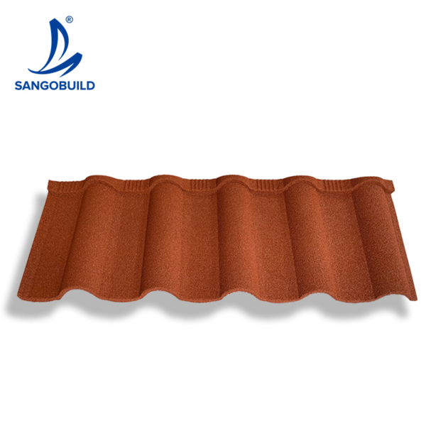 Various Shapes Stone Coated Metal Roof Tile Golan Roofing Shingles for Buildings