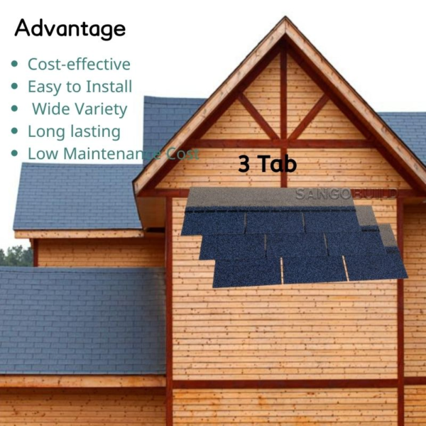 Viall Roof Stone Chips Coated Fiberglass Asphalt Roofing Shingles Tiles