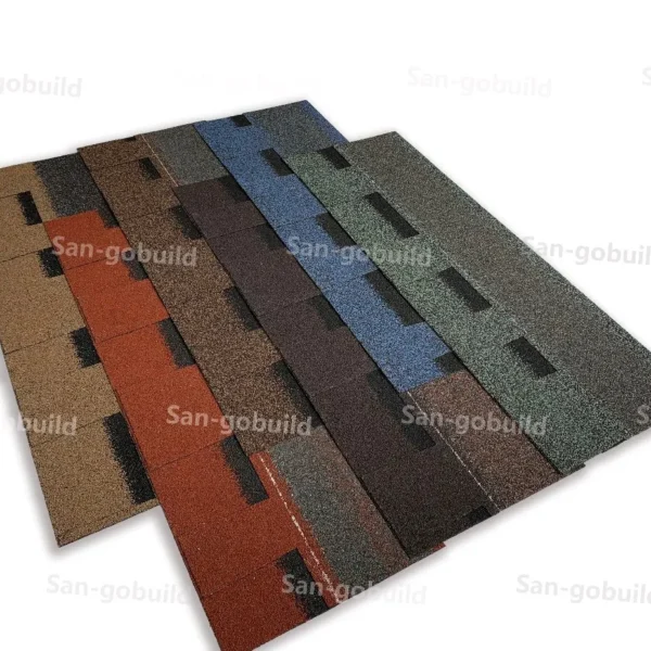 Vietnam Roofing Style Fire Proof Building Material Color Stone Coated Fiberglass Asphalth Shingles
