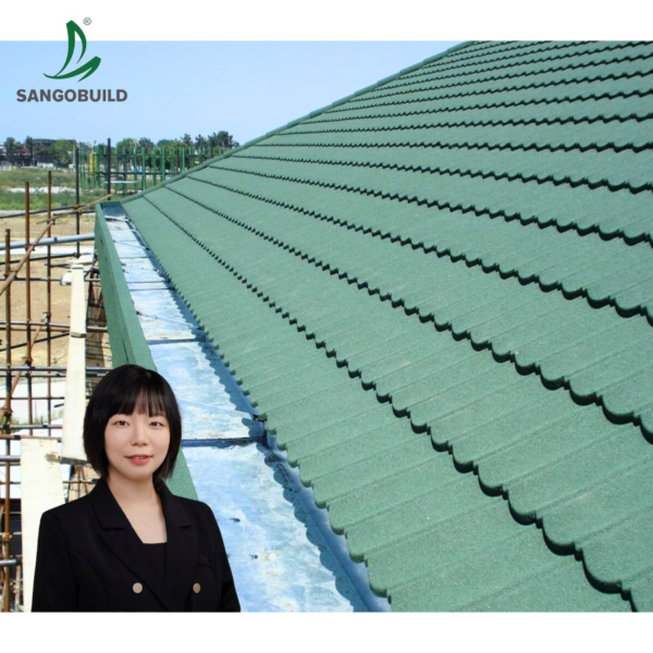 Villa-Modern Customized Aluminum Roof Tile Waterproof Bond Stone Coated Metal Roofing Sheet