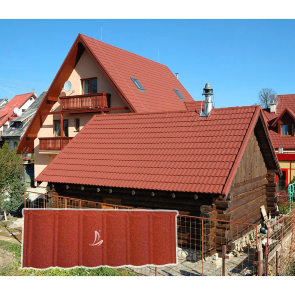 Villa-Modern Customized Aluminum Roof Tile Waterproof Bond Stone Coated Metal Roofing Sheet