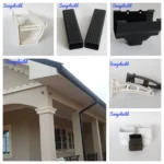 Water Collectors System PVC Rain Gutters and Down Pipes Rainwater Guttering Roof Drainage for Villa No Color Fading