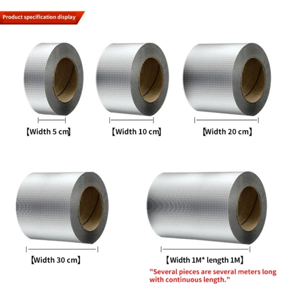 Waterproof Aluminum Foil Self Adhesive Butyl Rubber Tape