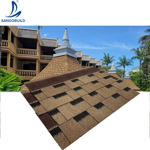 Waterproof Building Material Fiberglass Laminated Architectural Asphalt Shingles Roofing Tiles