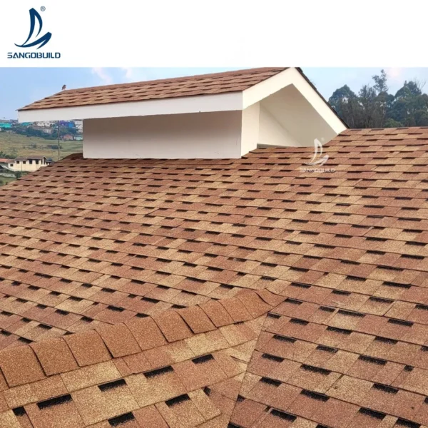 Waterproof Building Materials Natural Stone Chips Covering Fiberglass Roof Shingles