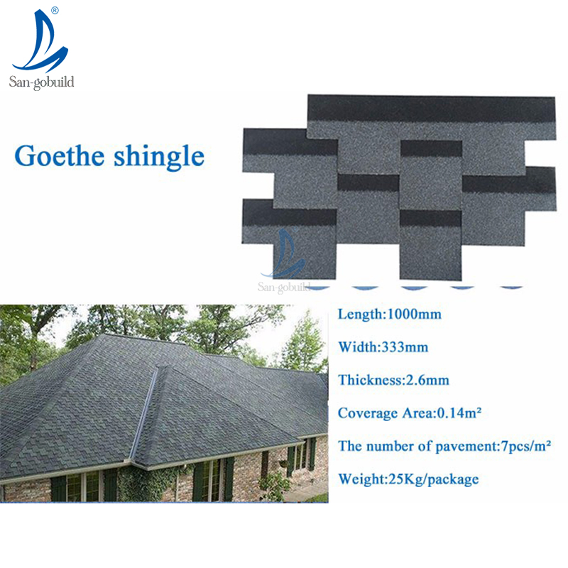 Waterproofing Building Material Goethe Type Roof Tile Roofing Tile Asphalt Shingle for Malaysia Waterproofing Building Material Goethe Type Roof Tile Roofing Tile Asphalt Shingle for Malaysia