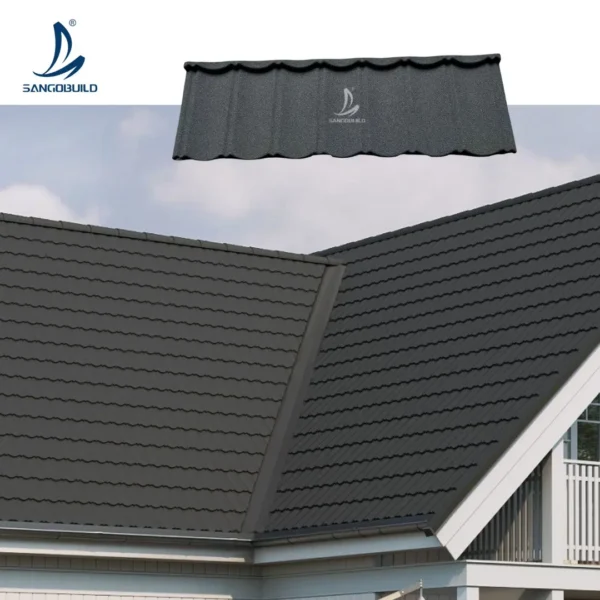 Weather Resistant Stone Coated Roof Tiles Premium Villa Resort Roofing