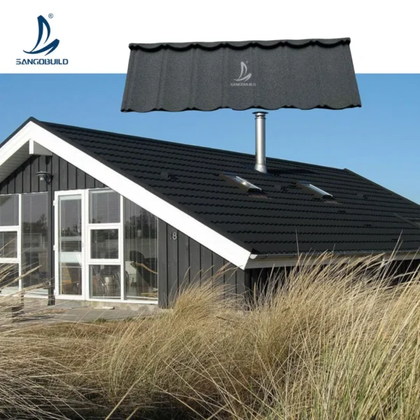 Weather Resistant Stone Coated Roof Tiles Premium Villa Resort Roofing