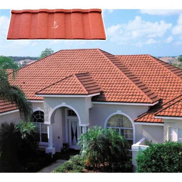 Weatherproof Roofing Tiles Residential Building Materials Durable Stone Coated Metal Roof Tiles